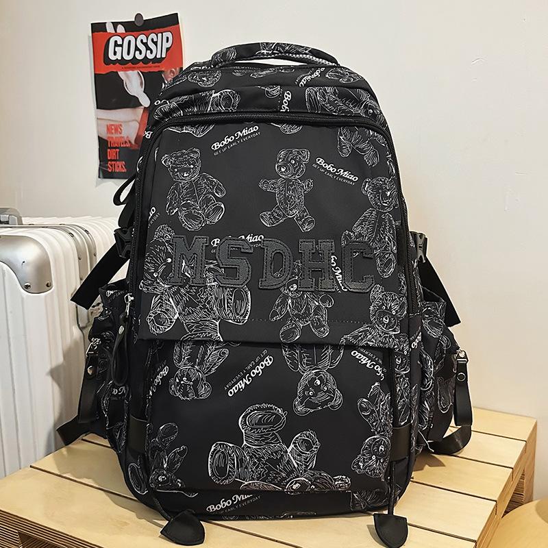 Primary School Girls Junior High School Students Burgundy Large Capacity Boys Backpack College Students Backpack