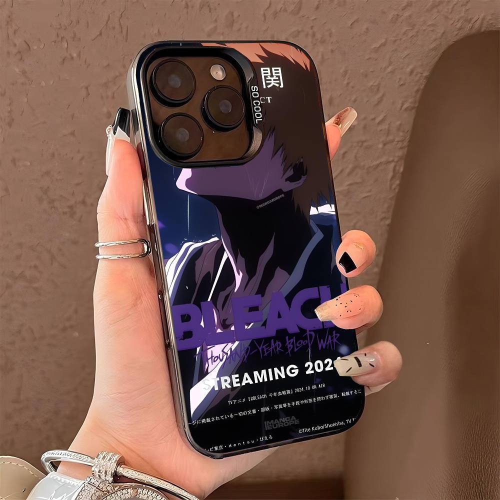 Heiße B-Bleach Handyhülle für iPhone 17 17Air 16 15 14 13 12 11 Pro Max Plus Bunt Silber