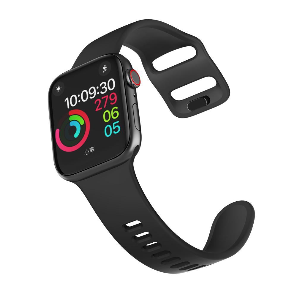 

Silicone Smart Watch Replacement Strap for Apple Watch Series 10 42mm/9 8 7 41mm/SE (2023) SE (2022) SE 6 5 4 40mm/3 2 1 38mm White