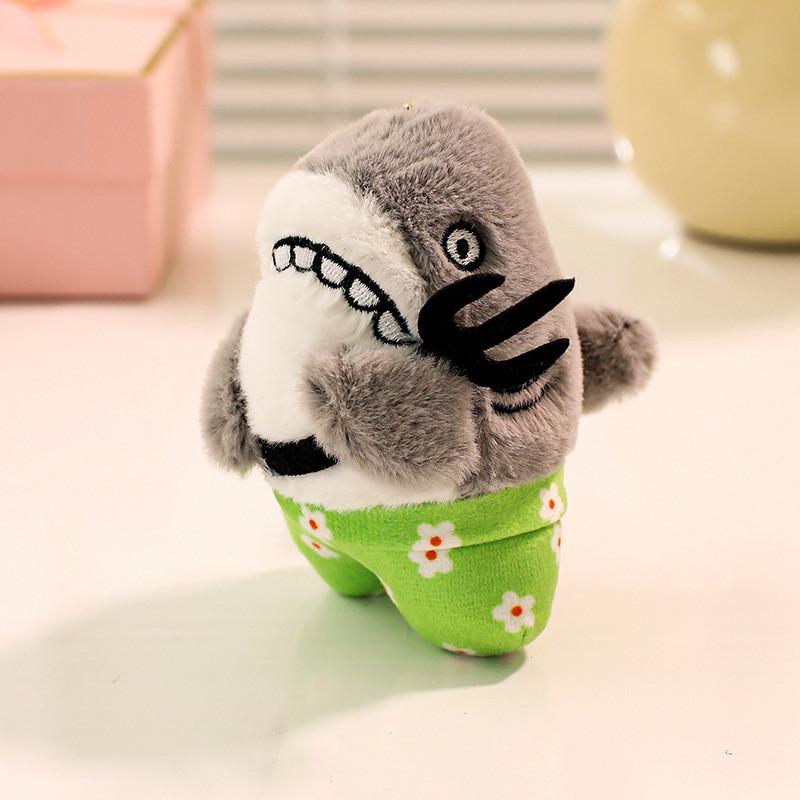 Shark Plush Funny Keychain Pp Cotton Stuffed Animal Bag Decor Gift Kids Teens
