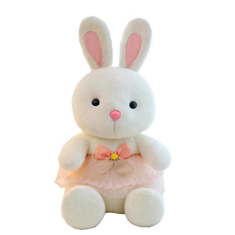 New Cute Misha Little White Rabbit Plush Toy Girls Bed Big White Rabbit Sleeping Throw Pillow Children's Rabbit Doll