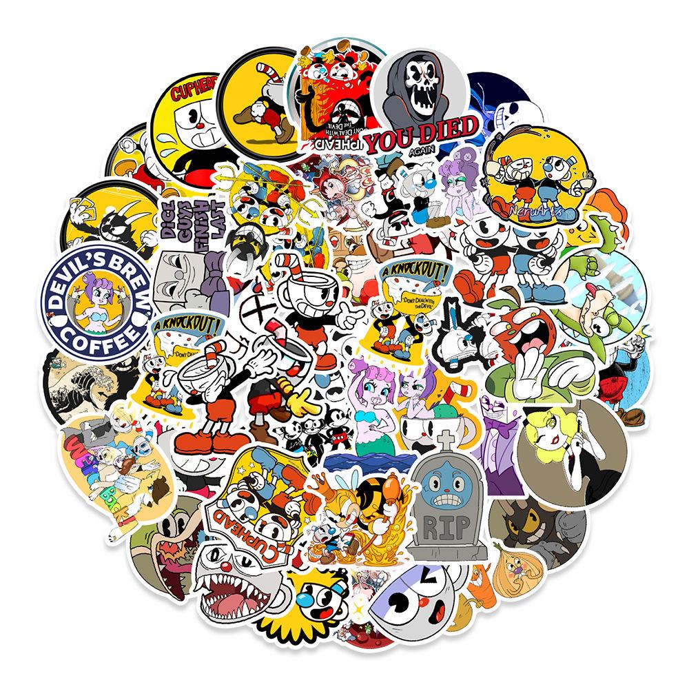 50 Game Graffiti Stickers Hand with Laptop Mobile Phone Water Cup Decoration Creative Stickers Personality
