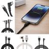 Nylon Braided USB C Cable 90 Degree Elbow Fast Charging USB to Type-C Adapter for iPhone/Samsung/Tesla/Huawei/Xiaomi/MacBook