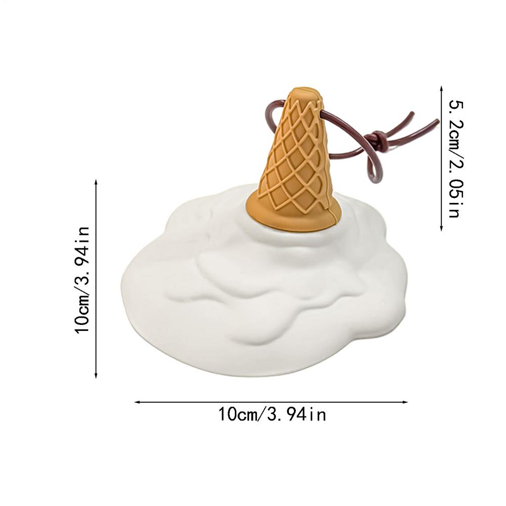 Funny Ice Cream Door Stopper Soft PVC Non Slip Melting Ice Cream Shape Door Stop Door Stop Wall Protector For Home Office