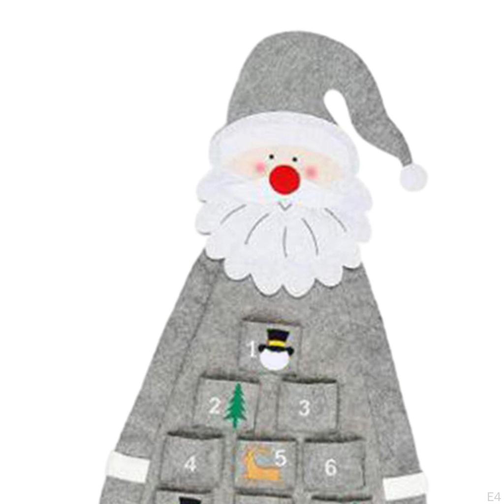 Festive Santa Claus Advent Calendar - Handcrafted Hanging Gift for Kids and Office Decor