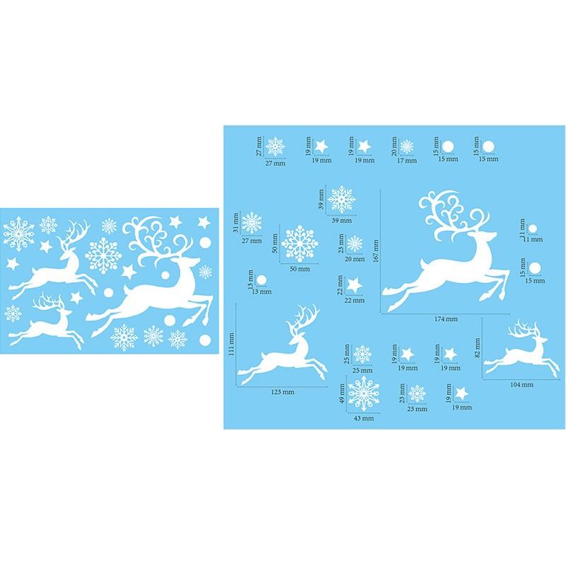 Christmas Window Clings Stickers Snowflake Santa Claus for Glass Xmas Decorations Holiday Home New Year  Window Decor DIY Party
