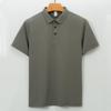 260g Baumwolle Polo Kurzarm Herren T-Shirt Langes Samt Baumwolle Fleckenfreies Oberteil Kragen Polo Oberteil
