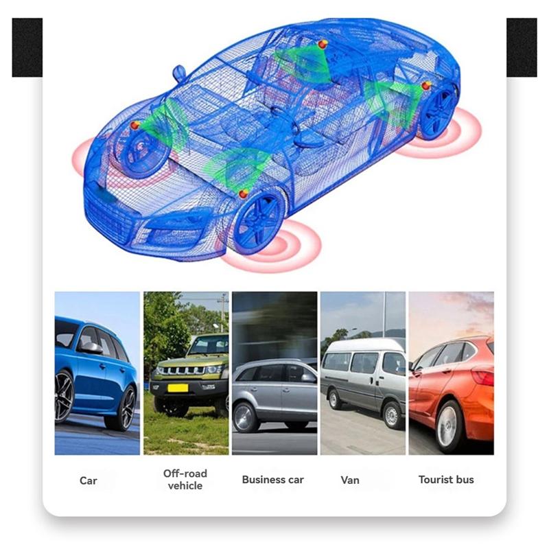 For Cars Solar TPMS Intelligent Tire Pressure Monitoring System Featuring Air Pressure Sensors And Temperature Gauge