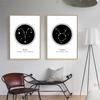 Nursery Constellation Canvas Posters Black and White Astrology Wall Art Poster Paintings Picture Home Decor Geometry Decoration