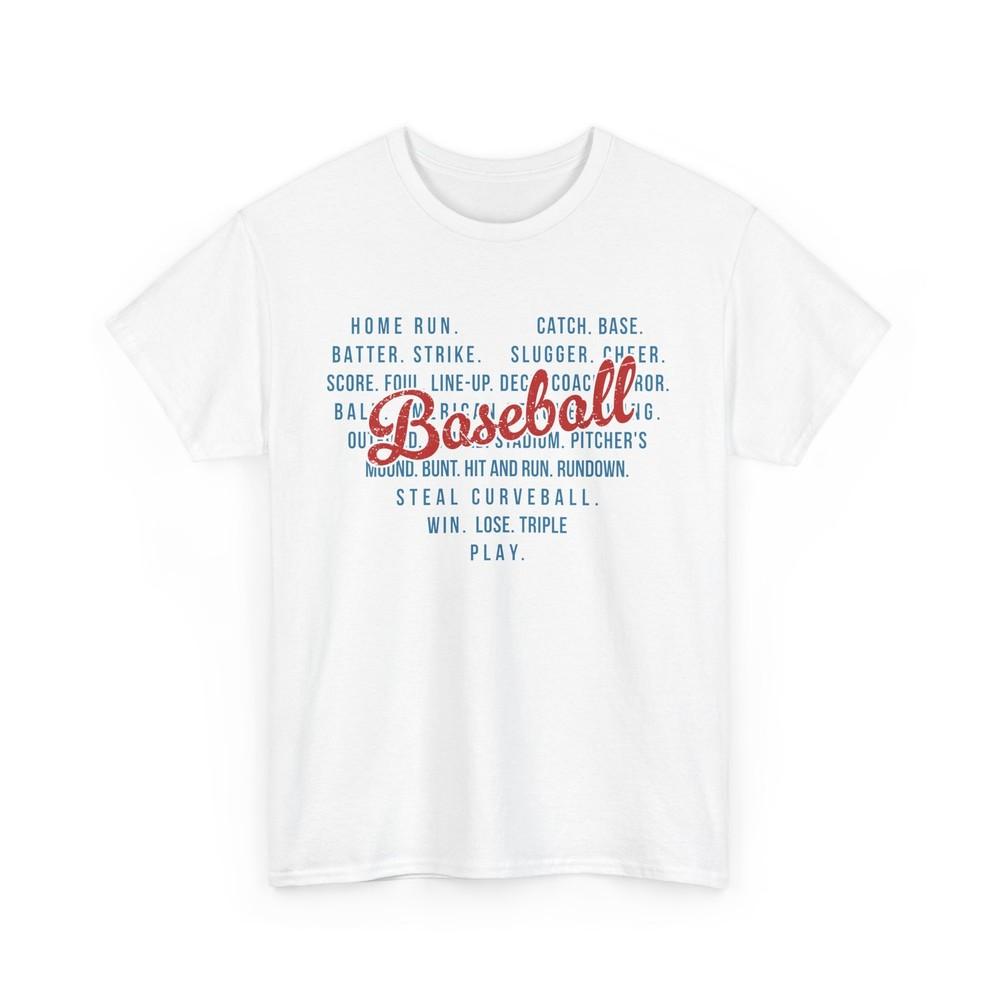 

Baseball T-Shirt | Funny Baseball Fan Tee | Baseball Heart Design Tee 3XL