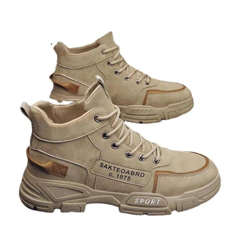 Autumn and winter new British Martin boots men's high-top casual outdoor tooling boots large size medium-top trendy shoes men's boots