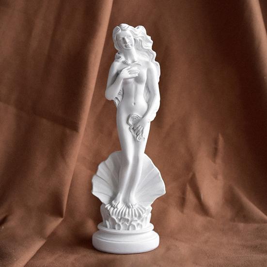 Venus Goddess Sculpture, Matte White Resin Venus Figurine, European Style Artistic Desktop Decoration for Living Room Study Room Home Office Decor