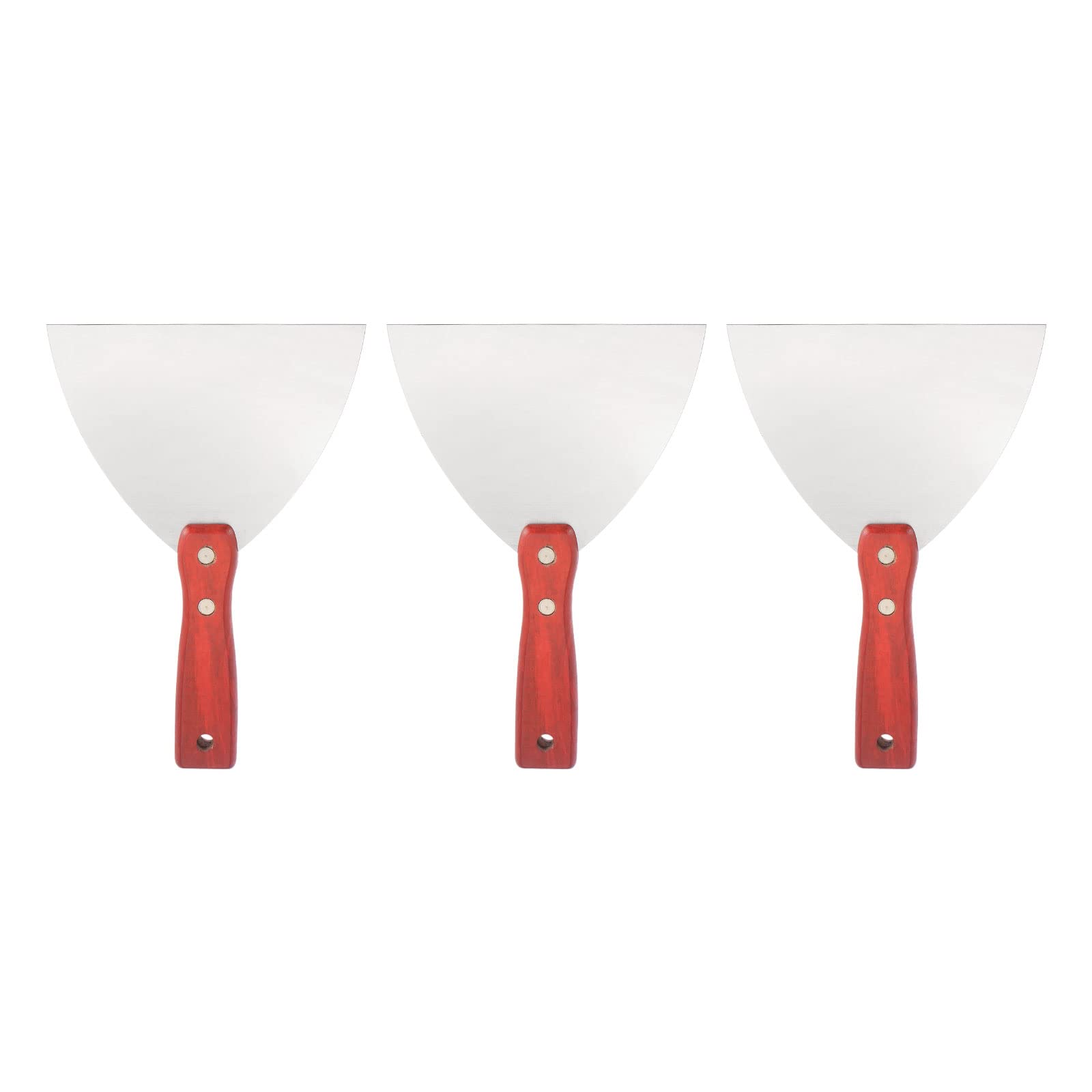 

uxcell Putty Scraper Putty Knife Stainless Steel Wooden Handle for Drywall Putty 150mm 3pcs