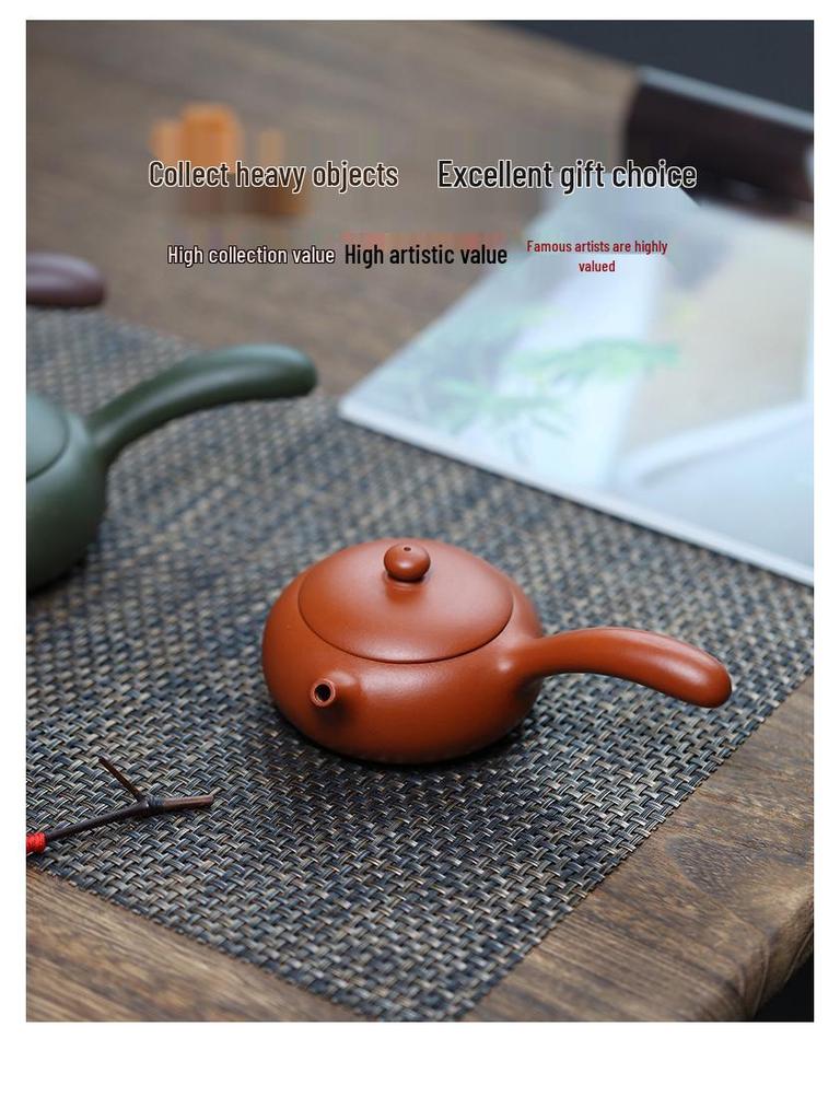 Tangyu Zisha Side Handle Xishi Teapot - Original Yixing Clay Kung Fu Teaware