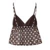 Women's Summer Polka Dot Camisole & Fishtail Midi Two-Piece Set