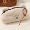 Large Capacity Capybara Pencil Case Zipper Stationery Bag Cute Plush Animal Pen Bag  Stationery