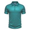 Men's Short sleeved Polo Shirt - Street Casual, Fashionable, Comfortable, Breathable, 3D Pattern Printed