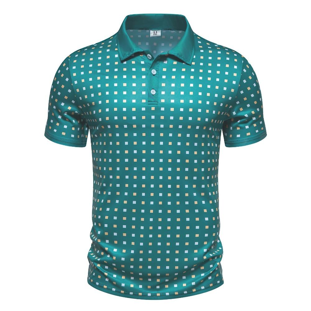 Men's Short sleeved Polo Shirt - Street Casual, Fashionable, Comfortable, Breathable, 3D Pattern Printed