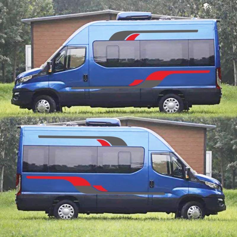 4 Stück Vinyl Grafik Aufkleber Aufkleber für Ford TRANSIT LWB Caravan Trailer Camper Van