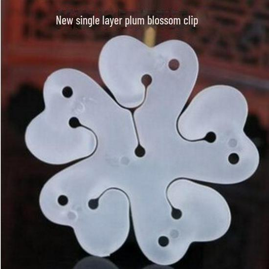 

Двухслойный зажим для украшения воздушными шарами в виде цветка сливы - Варианты «пять в одном» и однослойный