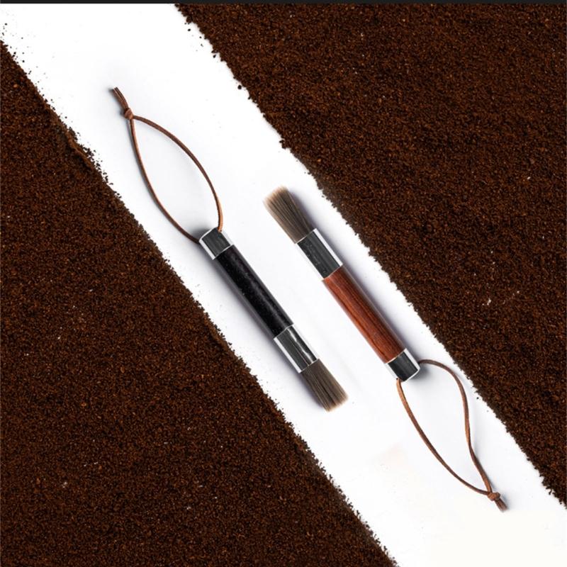 Wood Handled Espresso Machine Cleaner Coffee Equipment Cleaning Brush with Soft Bristles Practical Accessory