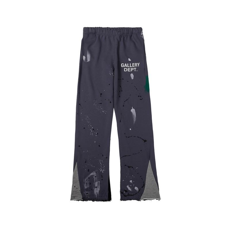 Pantaloni de jogging din bumbac cu talie cu șnur, croială dreaptă, stil streetwear vintage, pentru bărbați și femei, cu imprimeu graffiti pictat manual, ușori
