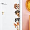 Bathroom Glass Window Clings Cartoon Puppy Wall Sticker, Easy Apply Waterproof PVC Decal, Creative Unique Pet Lover Gifts Dog Pattern Stickers for And