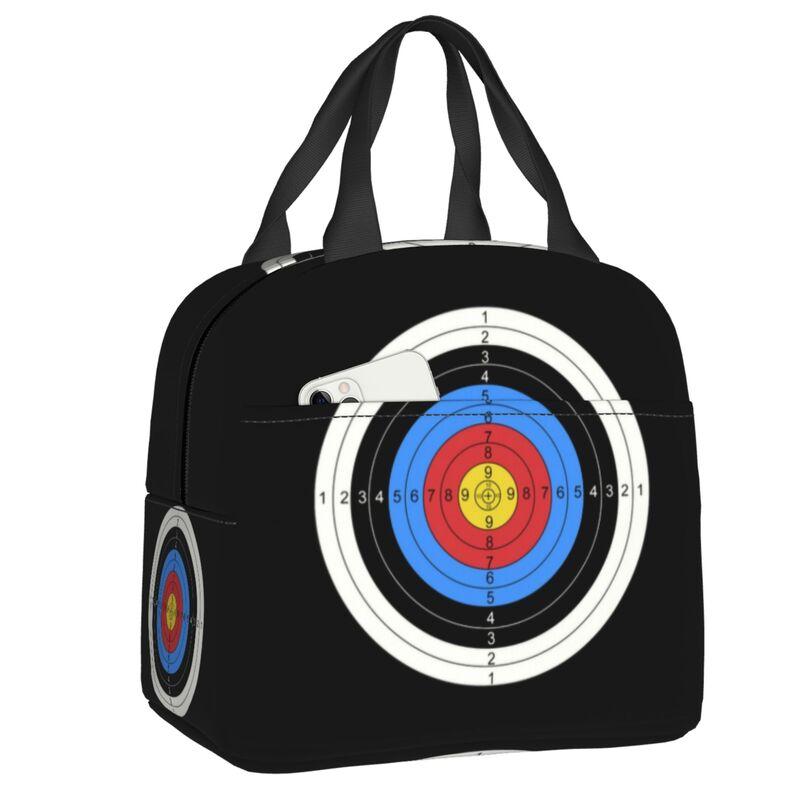 Dartscheibe Isolierte Lunchtaschen für Damen Pfeil Bogenschießen Ziel Dartscheibe Tragbarer Kühler Thermische Lebensmittel-Lunchbox Schule