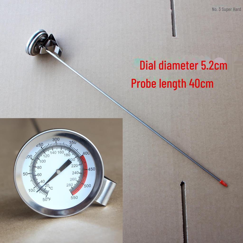 Stainless Steel High-Temp Deep Fryer & Candy Thermometer for Kitchen