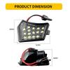 2 Stück Canbus Türlicht für Volvo V40 V50 C30 C70 S40 S60 S80 V50 V70 XC70 XC90 LED-Spiegelunterleuchte/Jaguar XJ XF XK/XKR XE