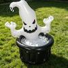 Balde de Gelo Inflável Fantasma, Balde para Bebidas de Festa de Halloween, Cooler de Bebidas Mágico Branco e Preto para Decoração, Armazenamento para Piquenique ao Ar Livre Dupla Camada