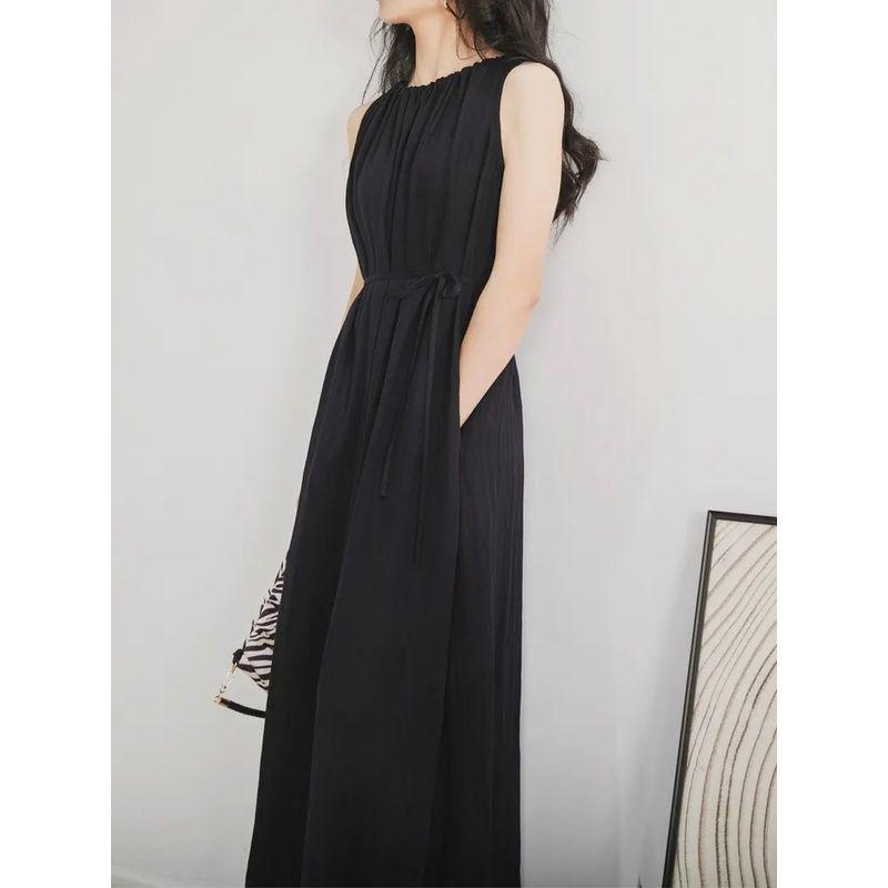 French Chic 2026 Sleeveless Vest Dress - Summer Drape Long Skirt, Thousands of Charms