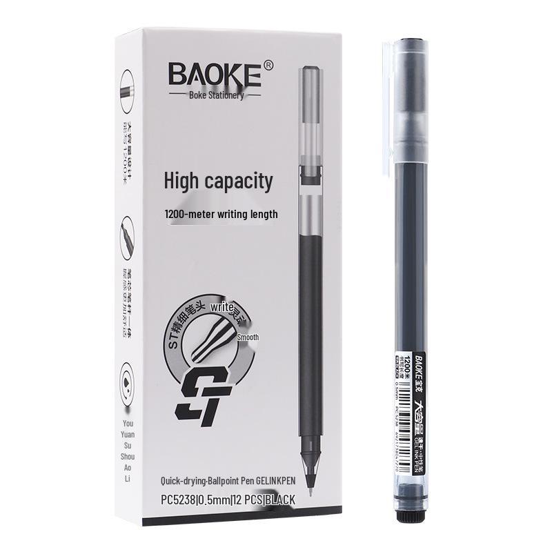 BaoKe PC5238 Large-Capacity 0.5mm Blue-Black Neutral Ink Prescription Pen for Nurses 0.5mm чёрный