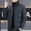 2026 Herren Trendige Stehkragen Daunenjacke mit Allover-Print - Dicke, Warme, Winddichte, Kältebeständige Oberbekleidung