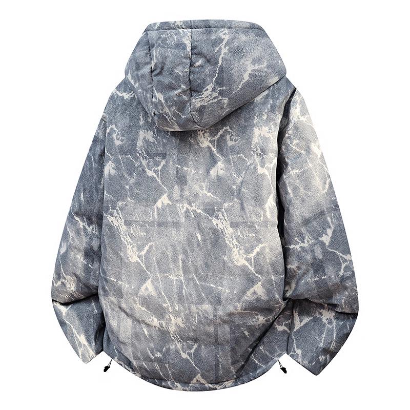 Giacca da Sci in Cotone Ispessito con Cappuccio Mimetico da Uomo e Donna - Capo d'Abbigliamento Invernale alla Moda
