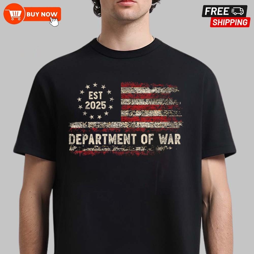 Department of War Established 2025 Re-Established T-Shirt - FREE POSTAGE Unisex T-Shirt XL