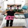 Pink Punk Rock Bedding Set M-Machine Gun Kelly Duvet Cover Set Hip Hop Rap Fans Teen Bedroom Decor Single Double Queen King Size