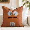 Fashion MMMs Chocolate Cushion Cover Eco Linen Pillow Case DoubleSided Print Breathable Durable Zipper Home Decor Gift
