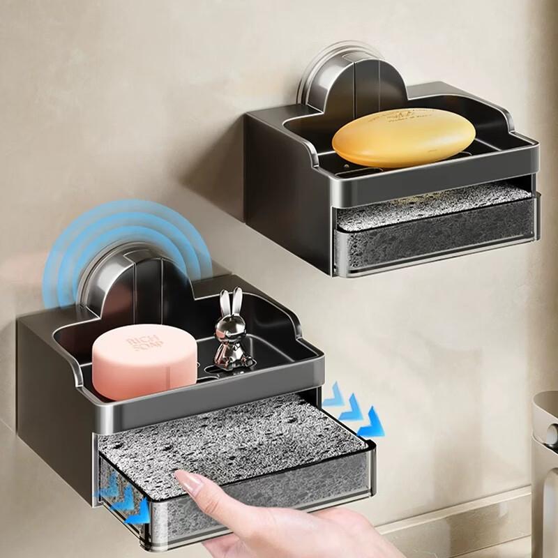 YOUQIN No-Drill Suction Cup Soap Dish