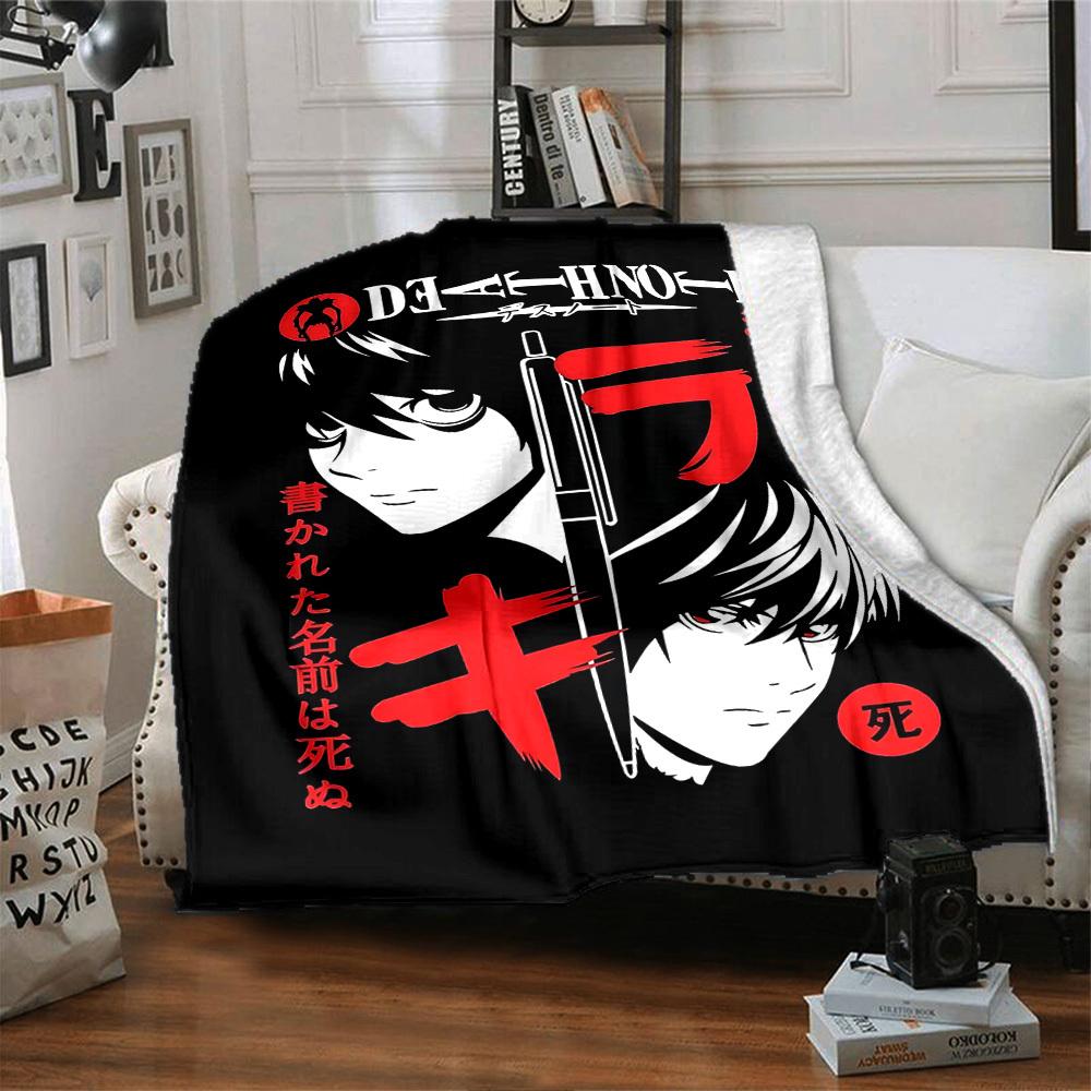 1pc Death Note Soft Flannel All Season Throw for Home, Office, Outdoor UseDurable Comfort Soft Warm Throw for Home