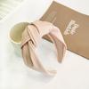 PROLY New Fashion Women Headband Adult Wide Side Solid Color Hairband Center Knot Turban Casual Hair Accessories