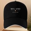 Woven Fabric1pc Milan Italy Baseball Cap with Italian Flag  Milan Lettering  Adjustable Snapback Trucker Hat