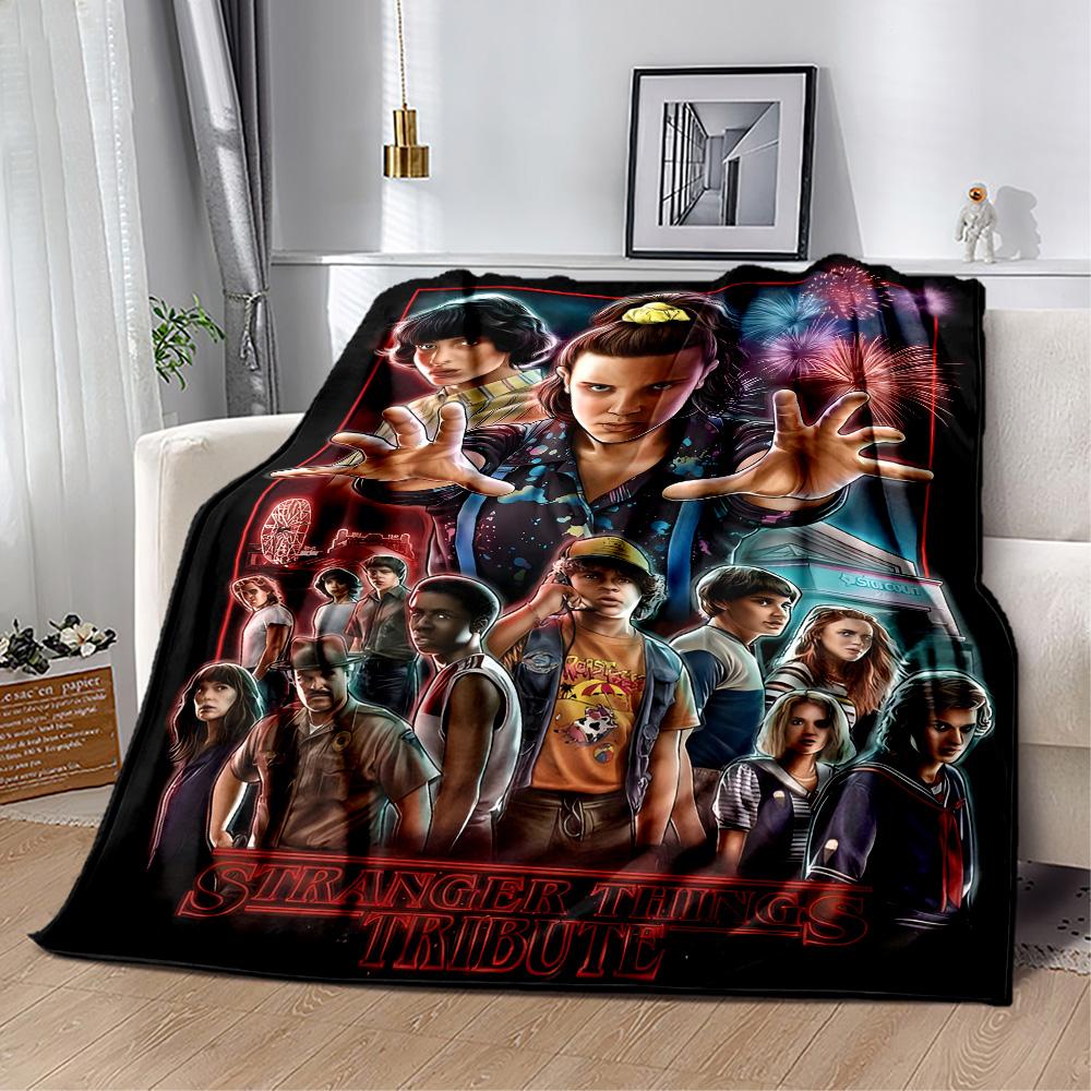 Stranger Things  Blanket Suitable for sofas,travel, living rooms also a good gift for friends and family Suitable for all seasons.