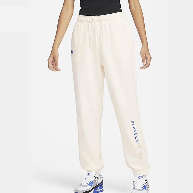 Nike Sporthose mit Logo-Print und Kordelzug für Damen, Beige, FB1822-118