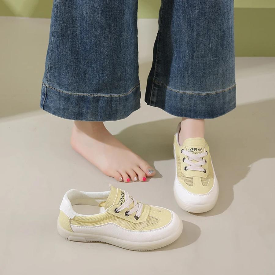 2025 Summer New Trendy Fashion Versatile Comfortable Leisure Breathable Women's Shoes Mesh Hollow White Shoes Zapatos De Mujer