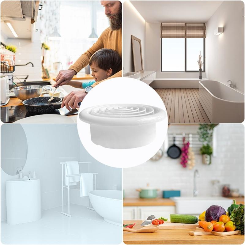 Rotatable Circular Air Vent Louver Soffit Vent with Mesh Ventilation Cover ABS Texture Suitable for Bathroom and Kitchen