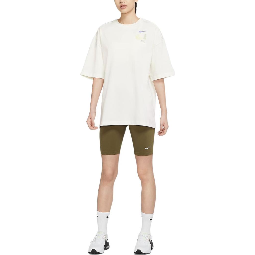 Nike Drop Shoulder Sleeve T Shirt Women's White DX6150-133