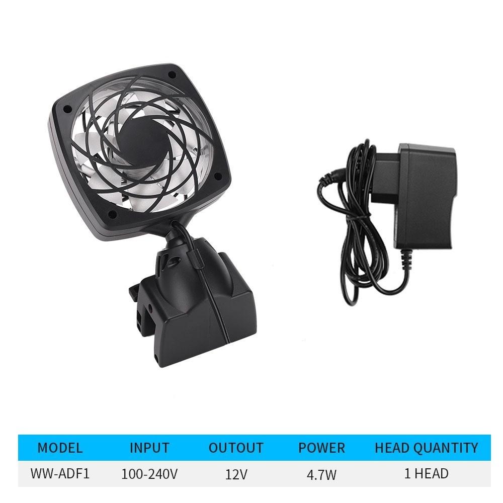 

Adjustable Angle Aquarium Chiller Fan Single Head Aquarium External Fan Reptile Terrarium US Plug