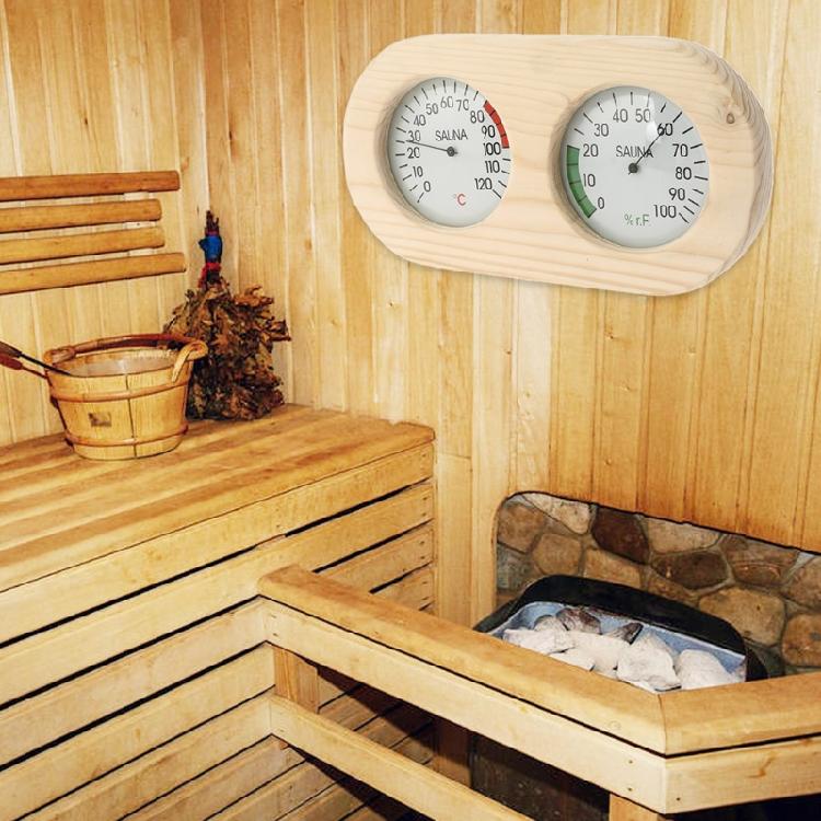 1pcs Wooden Sauna Thermometer Sauna Hygrothermograph Thermometer Celsius