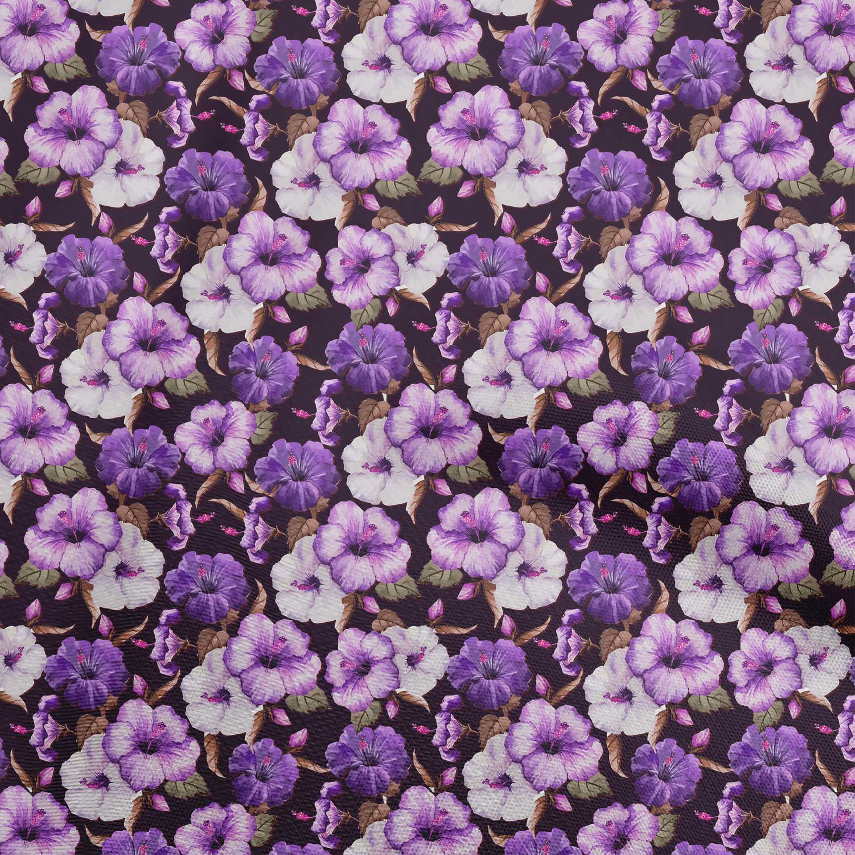 

OneOone Cotton Flex Medium Blue Fabric Floral Quilting Materials Print Швейна тканина у дворі 40 дюймів 42 Inch Wide - Viscose Chiffon Фіолетовий